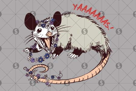 Опоссум рисунок