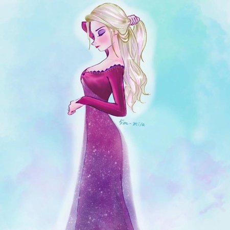 Холодное сердце эльза в фиолетовом платье