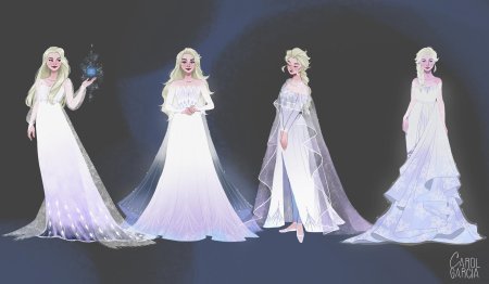 Elsa frozen в белом платье