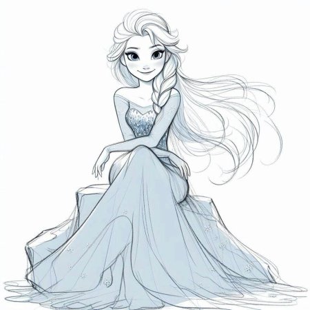 Раскраска эльза холодное сердце