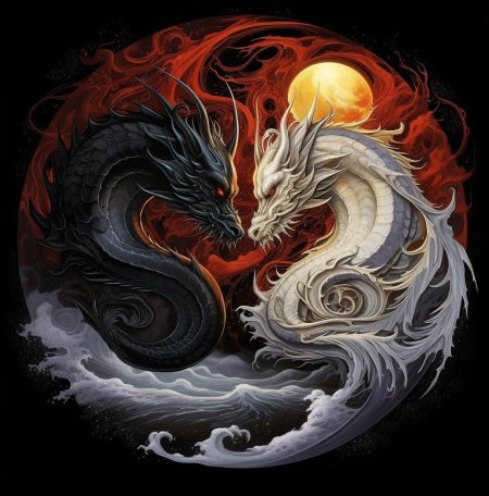 Yin yang dragon