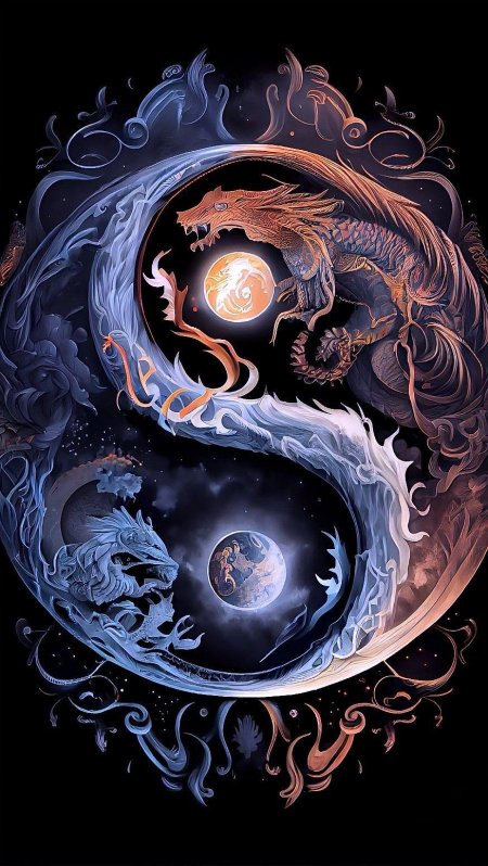 Дракон инь янь