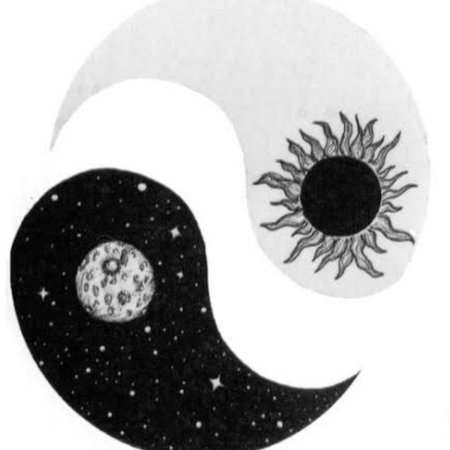 Инь янь солнце и луна тату