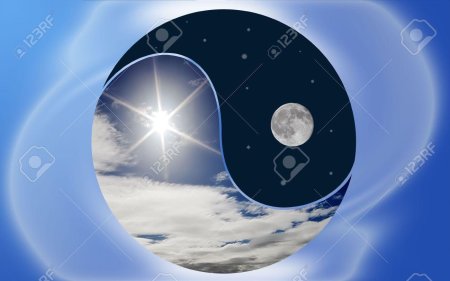 Гармония инь и ян солнце луна