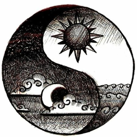 Инь и янь рисунок