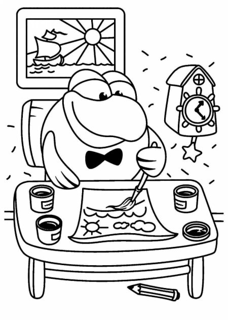 Раскраска смешарики каркарач