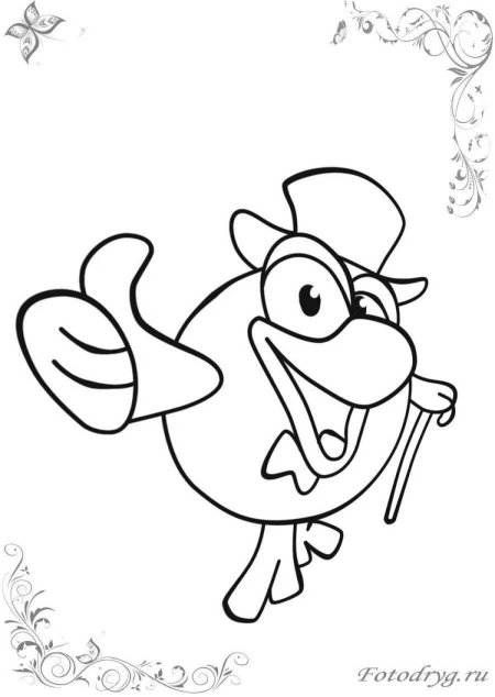 Смешарики раскраска