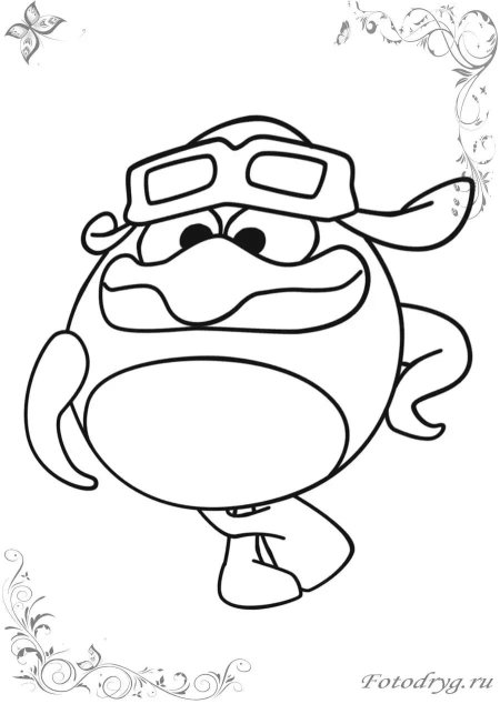 Раскраска шаролет смешарики