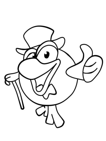 Раскраска смешарик