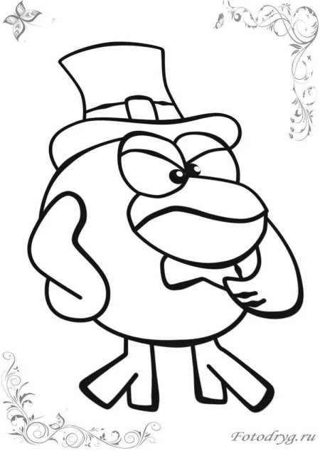 Разукрашки смешарики копатыч