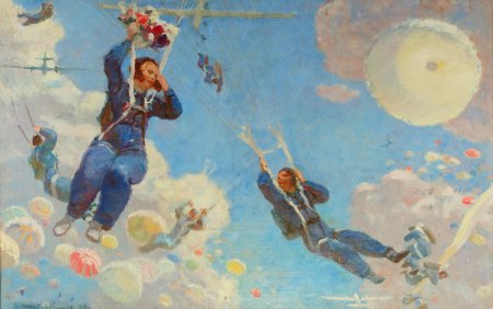 Александр дейнека парашютисты