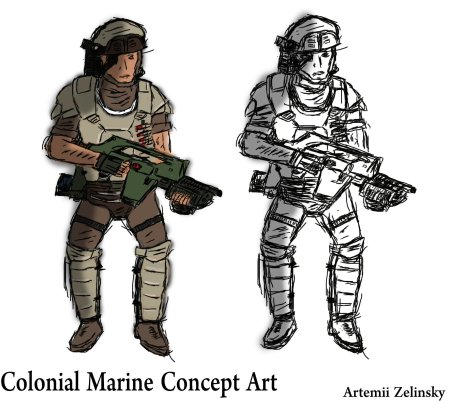 Aliens colonial marines концепт арт