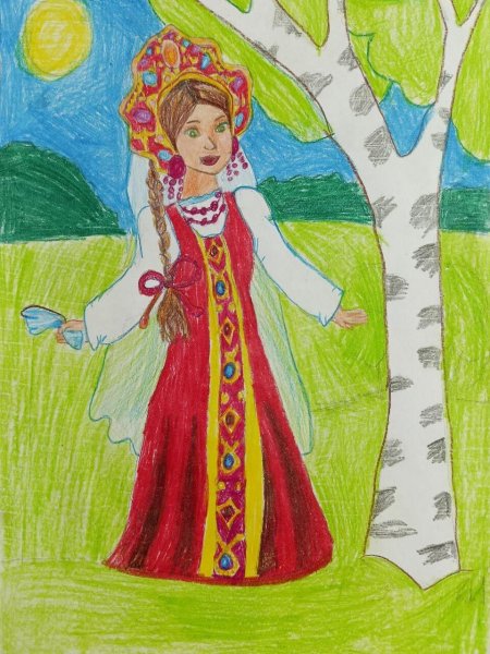 Русская красавица изо класс