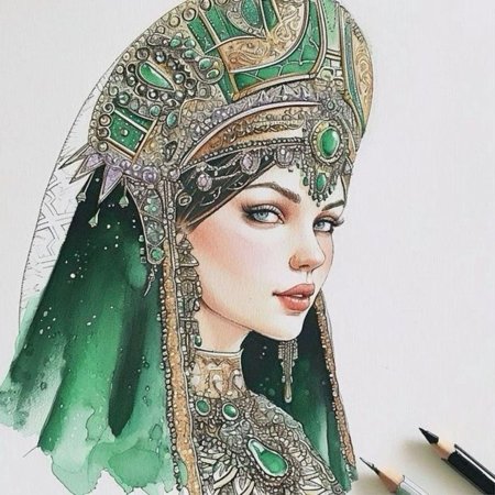 Русская красавица в кокошнике