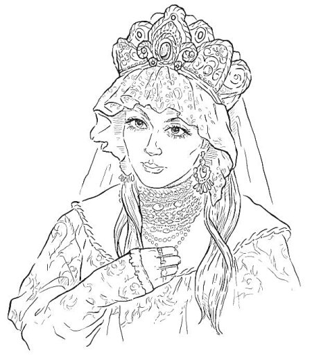 Раскраска царевна