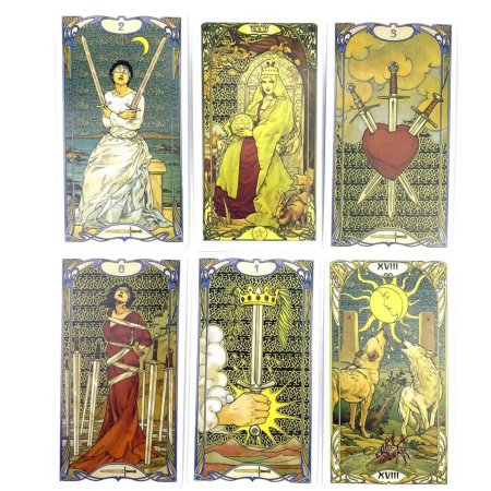 Golden art nouveau tarot