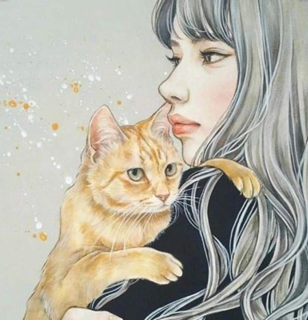 Девушка с кошкой