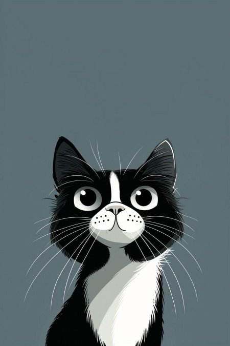 Black and white cat
