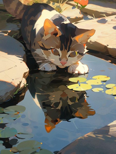 Милые котики арт