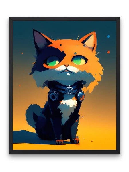 Красивый кот арт