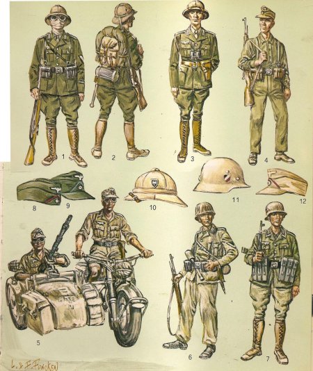 Униформа африканского корпуса вермахта