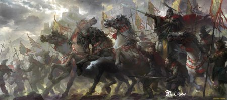 Битва фэнтези арт атака конницы