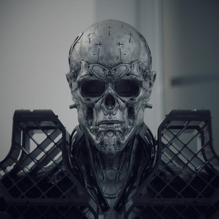 Cyberpunk череп солдат
