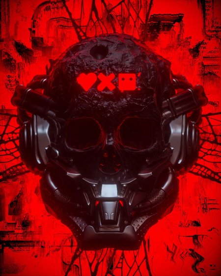 Череп киберпанк