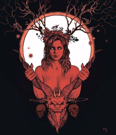 Демон бафомет тату