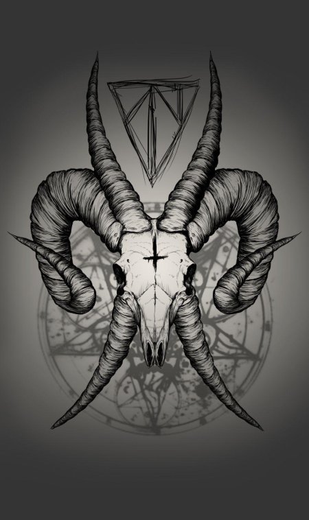 Пентаграмма сатаны с козлом