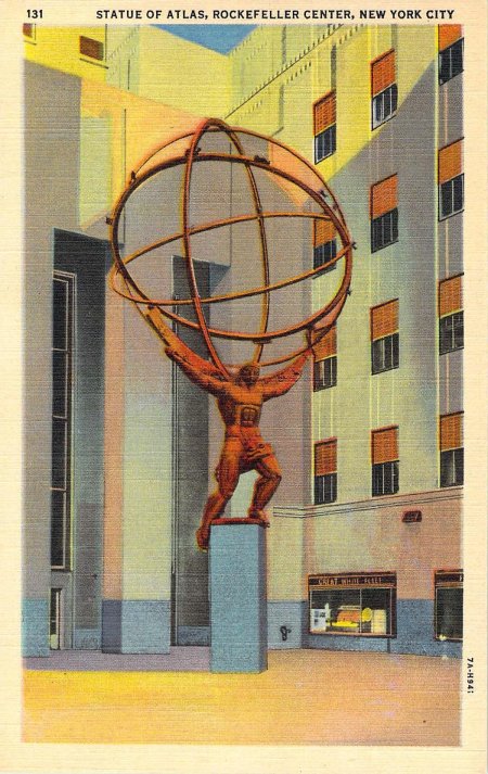 Статуя атласа нью йорк