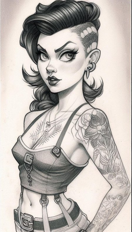 Девушка эскиз