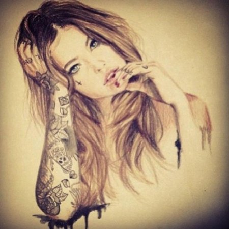 Девушка рисунки