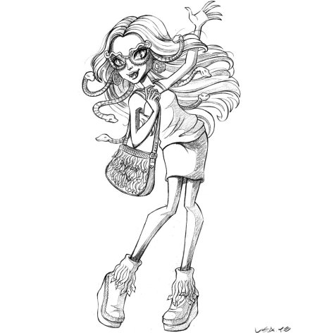 Раскраски монстер хай джиджи