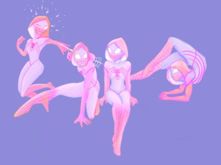 Спайдер гвен и человек паук майлз моралес