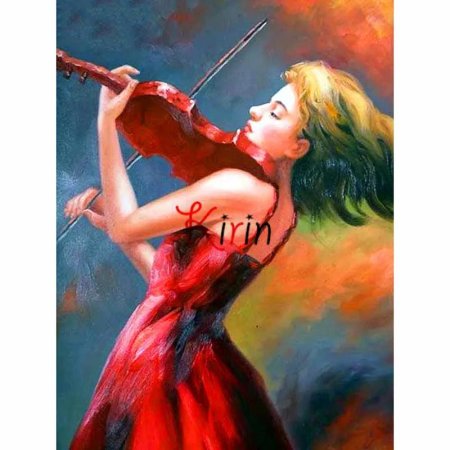 Скрипачка живопись