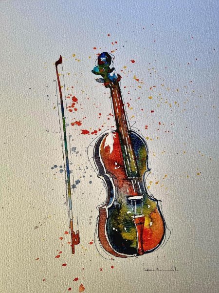 Скрипка рисунки