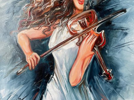 Девушка со скрипкой картина