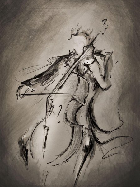 Скрипка эскиз