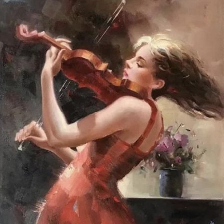 Картина по номерам скрипачка