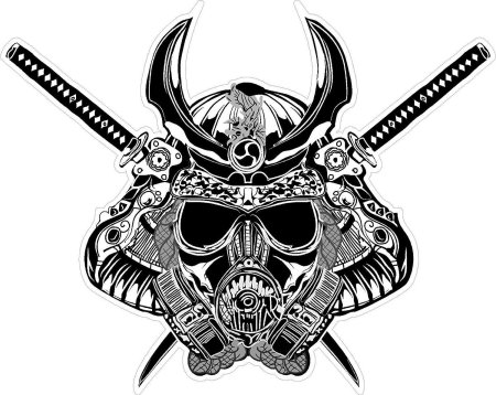 Шлем самурая с маской демона