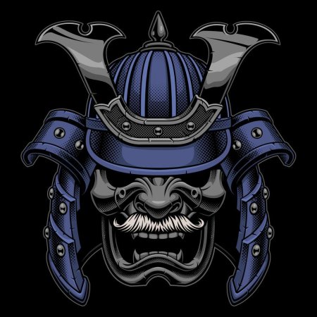 Маска самурая эскиз