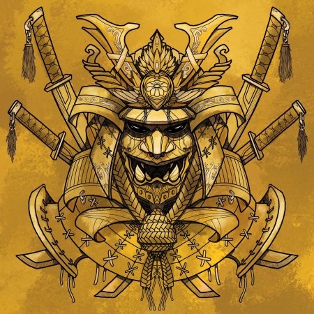 Самурай тату эскиз