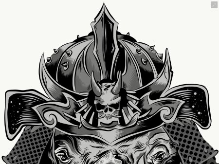 Маска самурая менгу