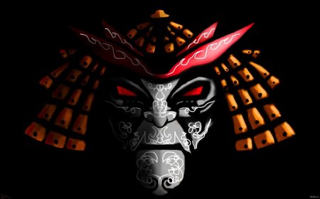 Шлем самурая с маской демона