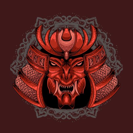 Японская маска hannya самурая