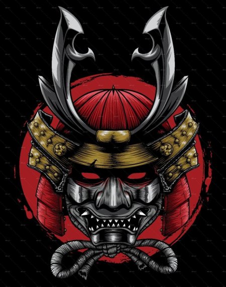 Японская маска hannya самурая