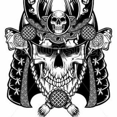 Тату эскиз самурай