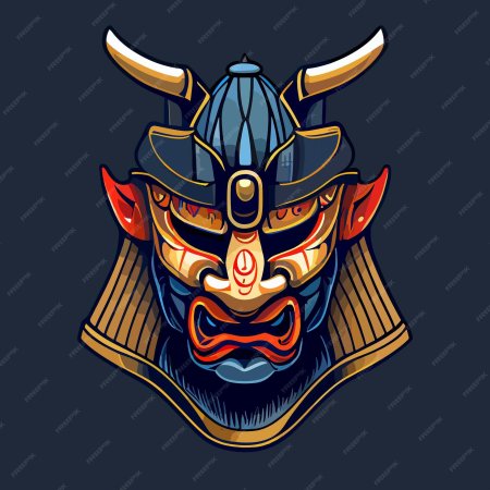 Маска самурая арт