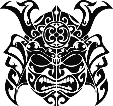 Маска демона ханья эскиз